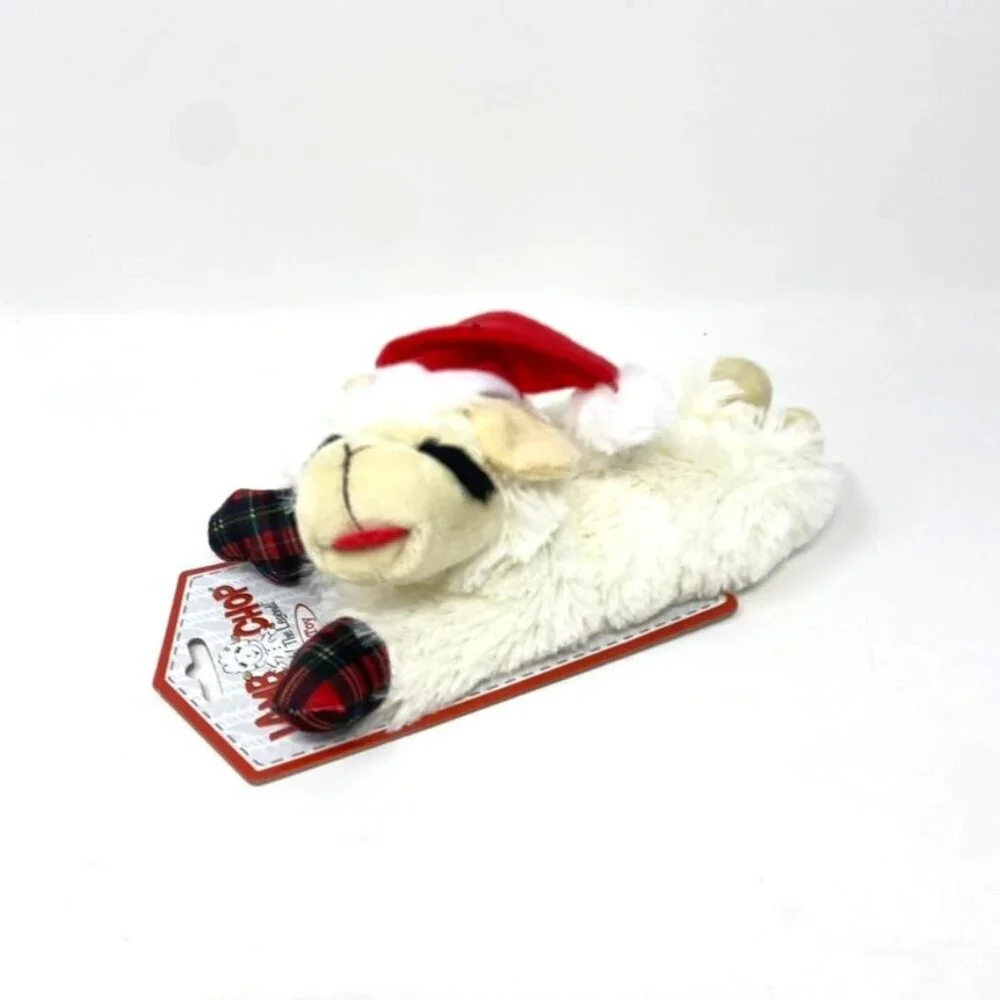 Multipet Lamb Chop Holiday Print Paws Dog Interactive 8
